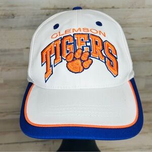 White Orange Clemson University Tigers Hat Cap Top Of The World Strap Back